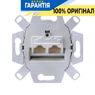 Механизм розетки компьютерной 2-й раздельный кат.5е Jung UAE8-8UPO K5