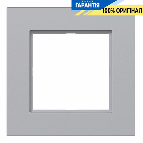 Рамка 1-местна з LED підсвіткою Hager A.8 WAD8120TA титановий металік