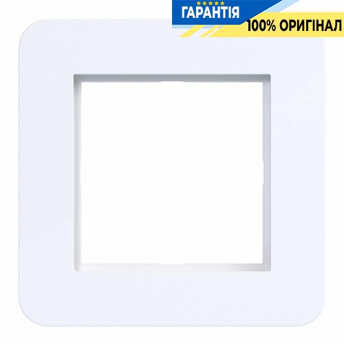 Рамка 1-постовая Hager WAD9120WG с LED подсветкой C.8 светло-белая глянцевая