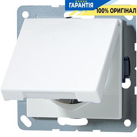Розетка с з/к с крышкой IP44 Jung A520KLWW белый