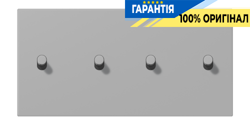Накладка 2-полюсна для вимикача з 4 тумблерами «циліндр» горизонтальна JUNG LC12-250R0204 gris moyen (32012)