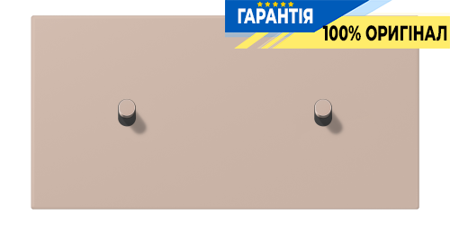 Накладка 2-позиционная для выключателя с двумя тумблерами «цилиндр» горизонтальная JUNG LC12-200R0240 ombre brûlée claire (32131)