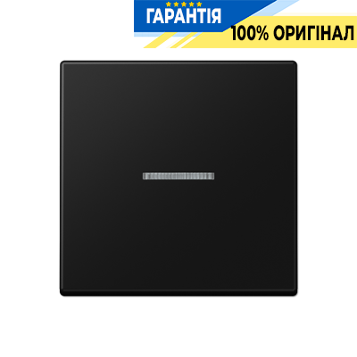 Клавіша 1-а з підсвіткою JUNG A590KO5SWM чорний матовий для електропроводки