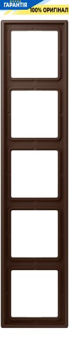 Рамка 5-постовая Jung LS990 LC985239 из дюропласта, цвет terre d’ombre brûlée 31 (32130)