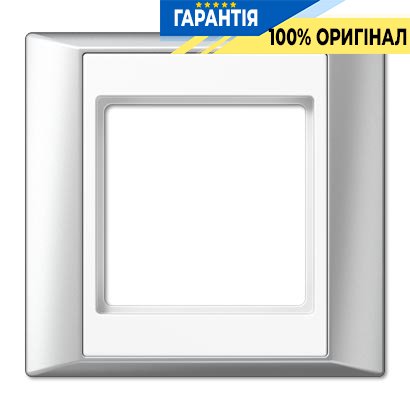 Рамка 1-я Jung AP581ALWW алюминий-белый