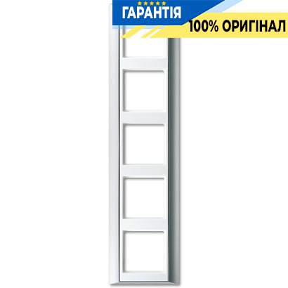 Рамка 5-я Jung AP585ALWW алюминий-белый
