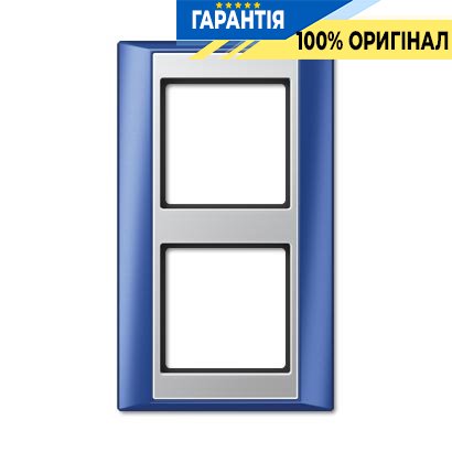 Рамка 2-а Jung AP582BLAL синій-алюміній