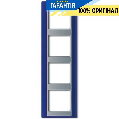 Рамка 4-а Jung AP584BLAL синій-алюміній