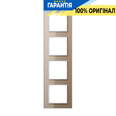 Рамка 4-постова JUNG A-Creation AC584GLCH скло шампань