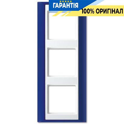 Рамка 3-а Jung AP583BLWW синій-білий