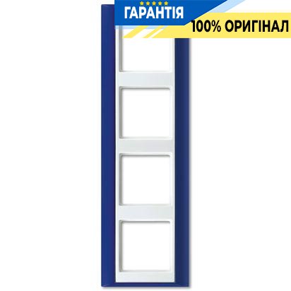 Рамка 4-а Jung AP584BLWW синій-білий
