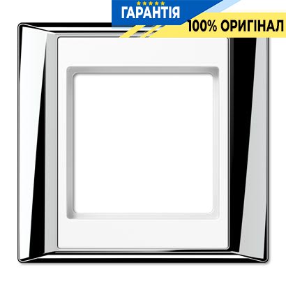 Рамка 1-я Jung AP581GCRWW хром-белый