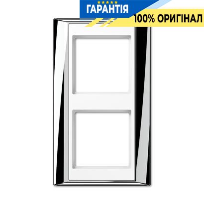 Рамка 2-я Jung AP582GCRWW хром-белый