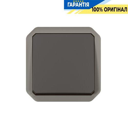 Переключатель 1-клавишный 10А 250В механический Legrand Plexo New 069801L антрацит