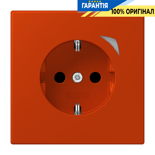 Розумна розетка з заземленням 250В 16А JUNG HOME BTLC1521S244, rouge vermillon 59 (4320A)