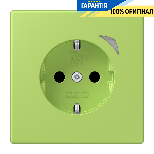 Розумна розетка з заземленням 250V/16А JUNG HOME Energy BTLC1521SE221, vert clair