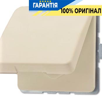 Розетка з з/к і кришкою Jung CD520WU сл.кость