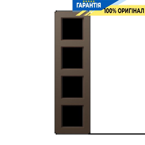Рамка 4-я JUNG AF584BFMO AFlow термопласт, колір мокко