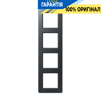 Рамка 4-я A-Flow Jung AF584BFANM термопласт антрацит матовий