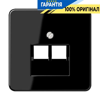 Панель розетки TF/PC 2-а Jung CD569-2UASW чорний