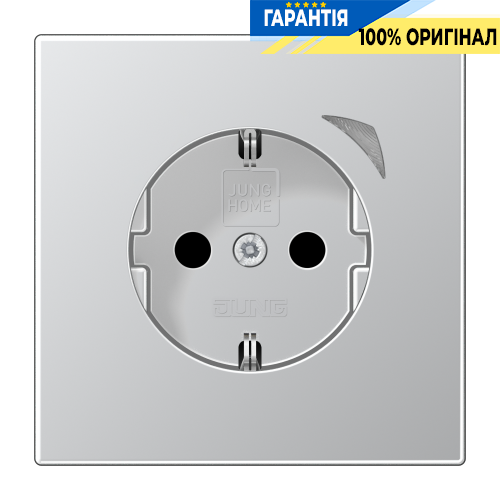 Розетка з заземленням 250V 16А з шторками JUNG HOME Energy BTAL1521SE-L алюміній