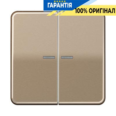 Клавіша 2-а з підсвічуванням Jung CD595KO5GB бронза