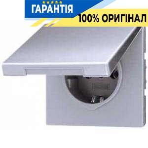 Розетка з з/к з кришкою Jung AL1520KL Алюміній