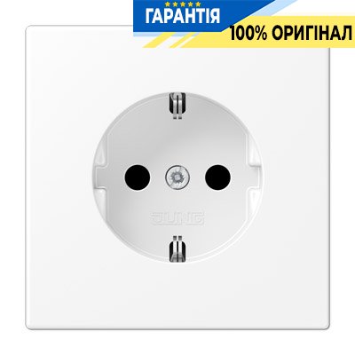Розетка із заземленням Jung LS1520WWM білосніжно матовий