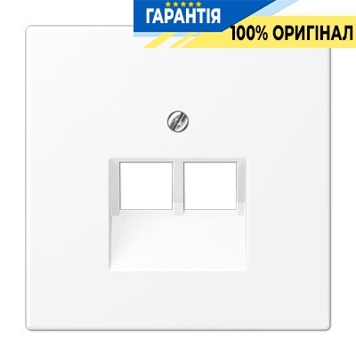 Панель розетки TF/PC 2-я Jung LS969-2UAWWM белоснежный матовый