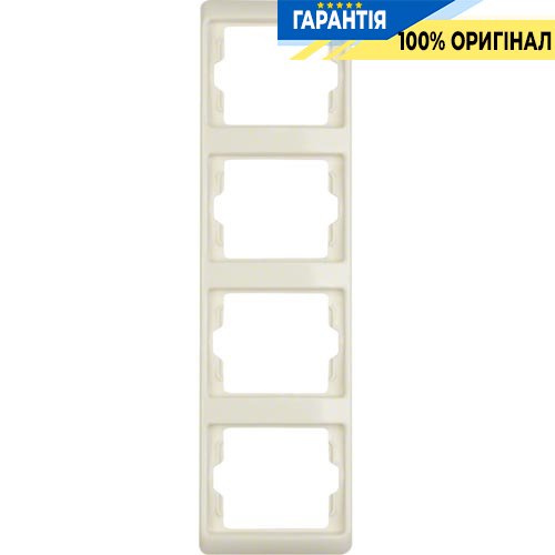 Рамка 4-а, белая, вертикальная, ARSYS, Berker 13430002