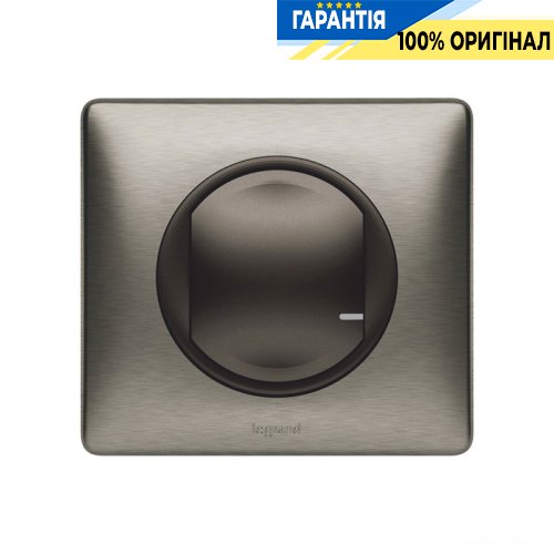 Умный проводной выключатель освещения с опцией светорегулирования Legrand Celiane with Netatmo 064891, графит