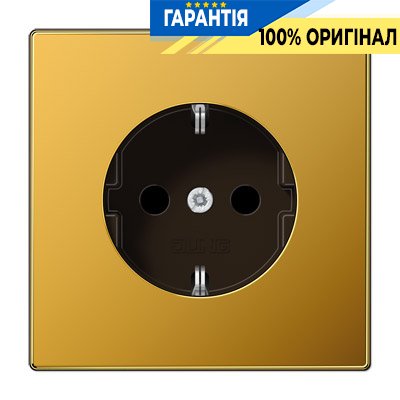 Розетка с заземлением и защитой Jung LS1521 KIGGO золото