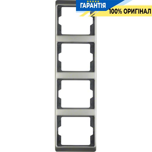 Рамка 4-а, нержавеющая сталь, верт., ARSYS Berker 13440004