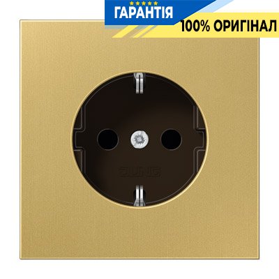 Розетка с заземлением Jung ME1520C латунь Classic