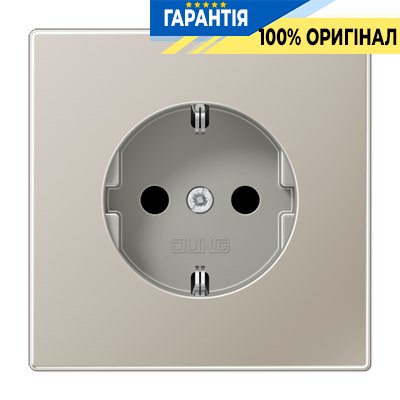 Розетка с заземлением и защитой Jung ES1521 KI Edelstahl