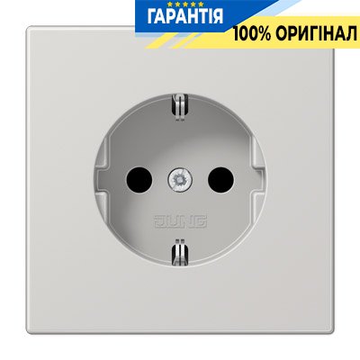 Розетка із заземленням і захистом Jung LS1520KILG світло-сірий