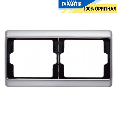 Рамка 2-а, нержавіюча сталь, горизонтальна, Berker ARSYS 13640004