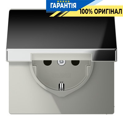 Розетка з з/к з кришкою Jung GCR1520KL Блискучий хром