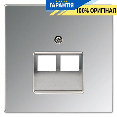 Панель розетки TF/PC 2-я Jung GCR2969-2UA Блестящий хром
