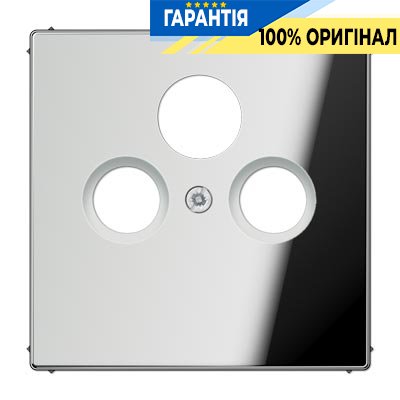 Панель розетки TV+R(CAT) Jung GCR2990SAT Блестящий хром
