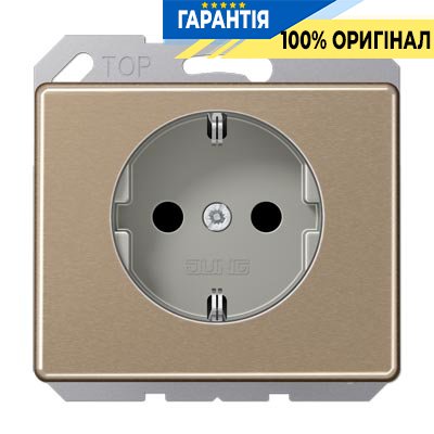 Розетка с заземлением Jung SL520GB бронза