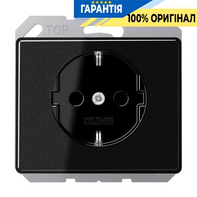 Розетка с заземлением Jung SL520SW черный