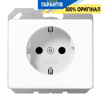 Розетка с заземлением Jung SL520WW белый