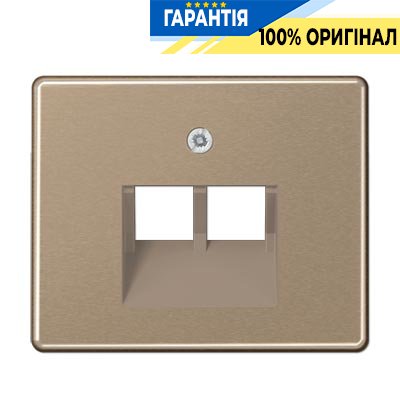 Панель розетки TF/PC 2-а Jung SL569-2UAGB бронза