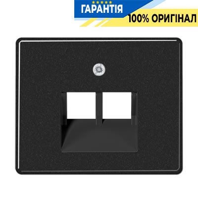 Панель розетки TF/PC 2-а Jung SL569-2UASW чорний