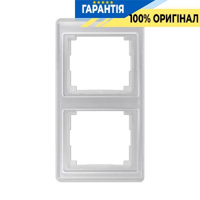 Рамка 2-я вертикальная Jung SL582SI серебро