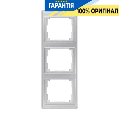 Рамка 3-а вертикальна Jung SL583SI срібло