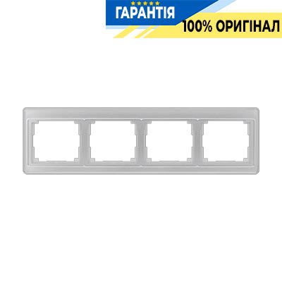 Рамка 4-я Jung SL584SI серебро