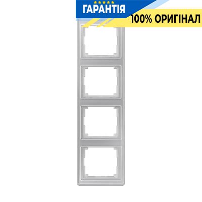 Рамка 4-а вертикальна Jung SL584SI срібло