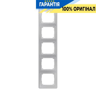Рамка 5-я вертикальная Jung SL585SI серебро